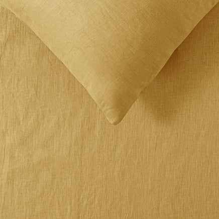 Vintage Design Homewares 100% Linen Ochre Sheet Set Single Home & Garden Kings Warehouse 