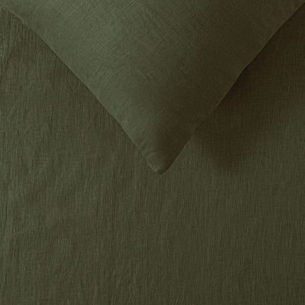 Vintage Design Homewares 100% Linen Olive Sheet Set King Single Home & Garden Kings Warehouse 