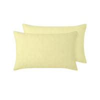 Vintage Design Homewares 100% Linen Pair of Standard Pillowcases Butter 48 x 73 cm Home & Garden Kings Warehouse 