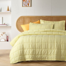 Vintage Design Homewares Butter French Linen Coverlet Set King Home & Garden Kings Warehouse 