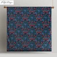 Vintage Design Homewares Canterbury Printed Velvet Quilt Cover Set Queen Home & Garden Kings Warehouse 