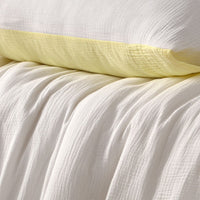 Vintage Design Homewares Hugo Reversible White Butter Cotton Gauze Quilt Cover Set Queen Home & Garden Kings Warehouse 