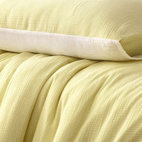 Vintage Design Homewares Hugo Reversible White Butter Cotton Gauze Quilt Cover Set Queen Home & Garden Kings Warehouse 
