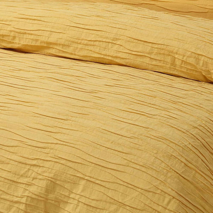 Vintage Design Homewares Malvern Ochre Cotton Quilt Cover Set Queen Home & Garden Kings Warehouse 