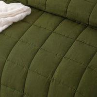 Vintage Design Homewares Olive French Linen Coverlet Set King Home & Garden Kings Warehouse 