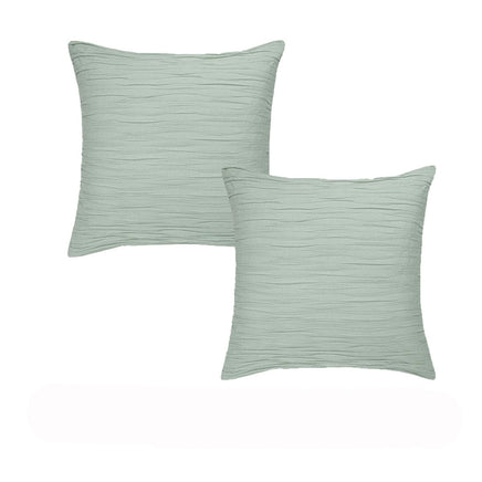 Vintage Design Homewares Pair of Malvern Sage Cotton European Pillowcases 65 x 65cm Home & Garden Kings Warehouse 