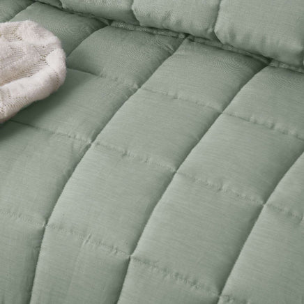 Vintage Design Homewares Sage French Linen Coverlet Set Queen Home & Garden Kings Warehouse 