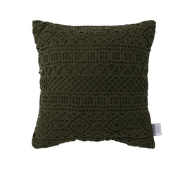 Vintage Design Homewares Tenille Olive Cotton Lace Cushion Cover Home & Garden Kings Warehouse 