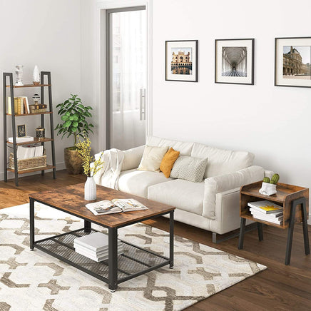 Vintage Nightstand Stackable End Table Wood Look Accent Furniture Metal Frame Furniture Kings Warehouse 