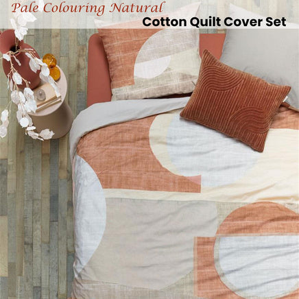 VTWonen Pale Colouring Natural Cotton Quilt Cover Set Queen Home & Garden Kings Warehouse 