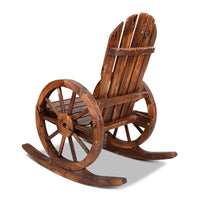 Wagon Wheels Rocking Chair - Brown Furniture Kings Warehouse 