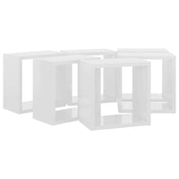 Wall Cube Shelves 6 pcs High Gloss White 26x15x26 cm Kings Warehouse 