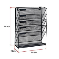 Wall Mount 6 Pocket Hanging File Sorter Organizer Folder Holder Rack Storage Furniture Kings Warehouse 