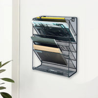 Wall Mount 6 Pocket Hanging File Sorter Organizer Folder Holder Rack Storage Furniture Kings Warehouse 