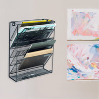 Wall Mount 6 Pocket Hanging File Sorter Organizer Folder Holder Rack Storage Home & Garden Kings Warehouse 
