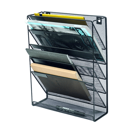 Wall Mount 6 Pocket Hanging File Sorter Organizer Folder Holder Rack Storage Home & Garden Kings Warehouse 