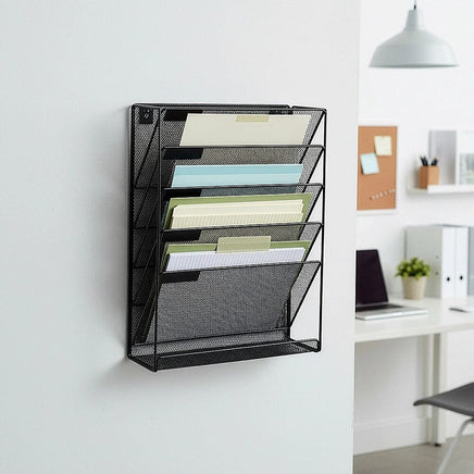 Wall Mount 6 Pocket Hanging File Sorter Organizer Folder Holder Rack Storage Home & Garden Kings Warehouse 