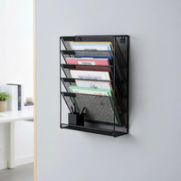 Wall Mount 6 Pocket Hanging File Sorter Organizer Folder Holder Rack Storage Home & Garden Kings Warehouse 