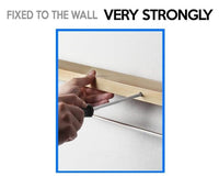 Wall Mount Solid Wood Shelf with Towel Rack Bar Holder Bathroom Organizer Hanger Kings Warehouse 