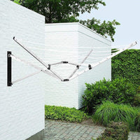 Wall Mounted 5 Arm 26m Clothes Airer Folding Concertina Cloth Dryer Washing Line Home & Garden Kings Warehouse 