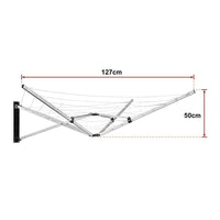 Wall Mounted 5 Arm 26m Clothes Airer Folding Concertina Cloth Dryer Washing Line Home & Garden Kings Warehouse 