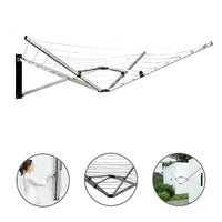 Wall Mounted 5 Arm 26m Clothes Airer Folding Concertina Cloth Dryer Washing Line Kings Warehouse 