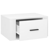Wall-mounted Bedside Cabinets 2 pcs High Gloss White 50x36x25cm Kings Warehouse 