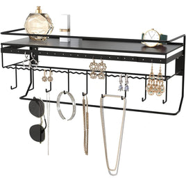 Wall Mounted Classic Black Iron Designer for Cosmetics and Jewelry Storage Shelf Kings Warehouse 