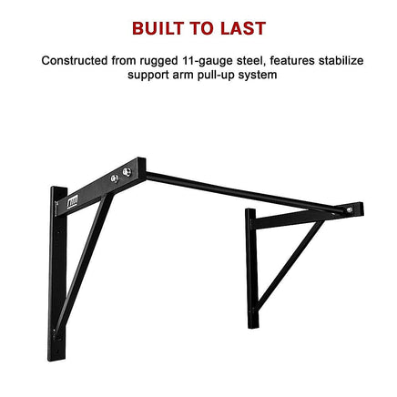 Wall Mounted Pull Up Bar – Heavy Duty Chin Up Station for Home Upper Body Training Sports & Fitness Kings Warehouse 