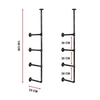 Wall Shelves Display Bookshelf Industrial DIY Pipe Shelf Rustic Brackets Furniture Kings Warehouse 