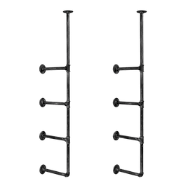 Wall Shelves Display Bookshelf Industrial DIY Pipe Shelf Rustic Brackets Furniture Kings Warehouse 