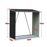 Wallaroo Wood Storage Shed Galvanized Steel - Black Kings Warehouse 