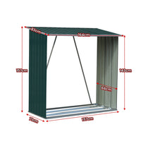 Wallaroo Wood Storage Shed Galvanized Steel - Green Kings Warehouse 