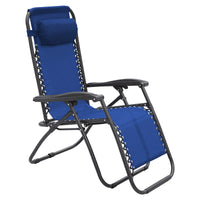 Wallaroo Zero Gravity Reclining Deck Lounge Sun Beach Chair Outdoor Folding Camping - Grey Kings Warehouse 