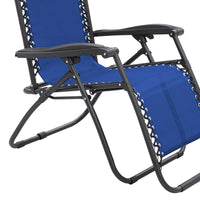 Wallaroo Zero Gravity Reclining Deck Lounge Sun Beach Chair Outdoor Folding Camping - Grey Kings Warehouse 