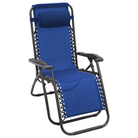 Wallaroo Zero Gravity Reclining Deck Lounge Sun Beach Chair Outdoor Folding Camping - Grey Kings Warehouse 