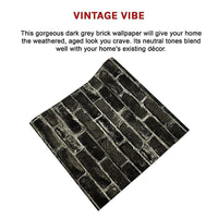 Wallpaper Faux Vintage Brick Pattern Wall Paper Roll Kings Warehouse 