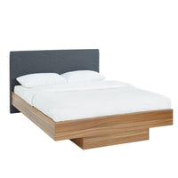 Walnut Oak Wood Floating Bed Frame King Kings Warehouse 