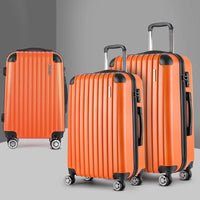 Wanderlite 20-24-28 Inch Luggage 3Set with TSA Lock Spinner Carry On Hard Shell Travel Suitcase Luggage Case Orange Home & Garden Kings Warehouse 