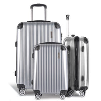 Wanderlite 20-24-28 Inch Luggage 3Set with TSA Lock Spinner Carry On Hard Shell Travel Suitcase Luggage Case Silver Home & Garden Kings Warehouse 