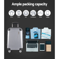 Wanderlite 20-24-28 Inch Luggage 3Set with TSA Lock Spinner Carry On Hard Shell Travel Suitcase Luggage Case Silver Home & Garden Kings Warehouse 