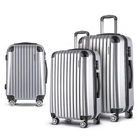 Wanderlite 20-24-28 Inch Luggage 3Set with TSA Lock Spinner Carry On Hard Shell Travel Suitcase Luggage Case Silver Home & Garden Kings Warehouse 
