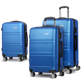 Wanderlite 20" 24" 28" Luggage with TSA Lock Spinner Travel Suitcase Carry On Hard Shell Luggage Case Blue Home & Garden Kings Warehouse 