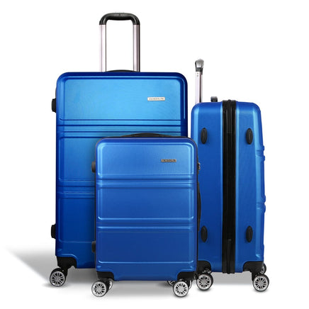 Wanderlite 20" 24" 28" Luggage with TSA Lock Spinner Travel Suitcase Carry On Hard Shell Luggage Case Blue Home & Garden Kings Warehouse 