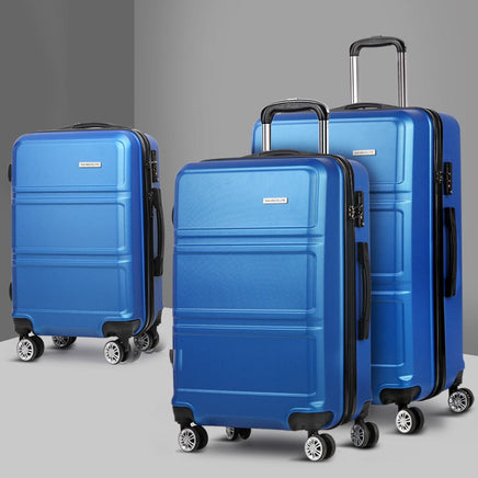 Wanderlite 20" 24" 28" Luggage with TSA Lock Spinner Travel Suitcase Carry On Hard Shell Luggage Case Blue Home & Garden Kings Warehouse 