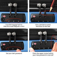 Wanderlite 20" 24" 28" Luggage with TSA Lock Spinner Travel Suitcase Carry On Hard Shell Luggage Case Blue Home & Garden Kings Warehouse 