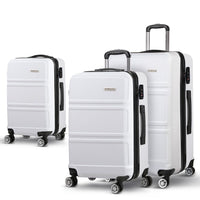 Wanderlite 20" 24" 28" Luggage with TSA Lock Spinner Travel Suitcase Carry On Hard Shell Luggage Case White Home & Garden Kings Warehouse 