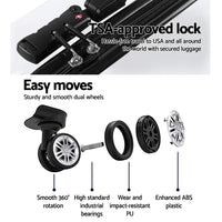 Wanderlite 20" 24" 28" Luggage with TSA Lock Spinner Travel Suitcase Carry On Hard Shell Luggage Case White Home & Garden Kings Warehouse 