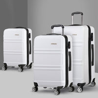Wanderlite 20" 24" 28" Luggage with TSA Lock Spinner Travel Suitcase Carry On Hard Shell Luggage Case White Home & Garden Kings Warehouse 