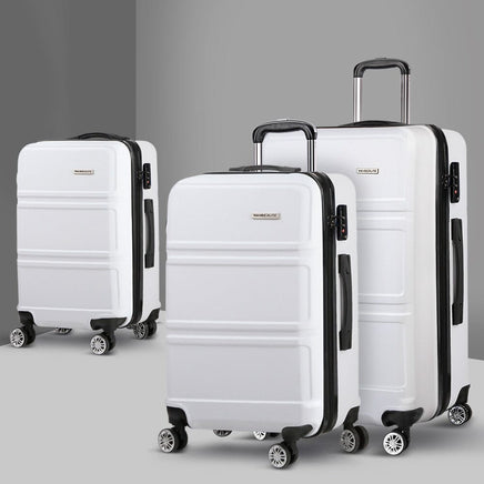 Wanderlite 20" 24" 28" Luggage with TSA Lock Spinner Travel Suitcase Carry On Hard Shell Luggage Case White Home & Garden Kings Warehouse 